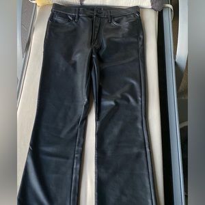 MOTHER hi rise faux leather Insider Ankle 30